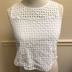 Lilly Pulitzer for Target White Eyelet Crop Top
